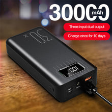 Load image into Gallery viewer, 30000mAh Power Bank Portable Charging Poverbank Mobile Phone External Battery Charger Powerbank 30000 mAh for Xiaomi Mi
