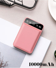 Load image into Gallery viewer, 10000mAh Power Bank Dual USB Output Portable Charger Powerbank Cute Mini Charging Power Bank Travel External Mobile Battery Pack
