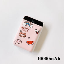 Load image into Gallery viewer, 10000mAh Power Bank Dual USB Output Portable Charger Powerbank Cute Mini Charging Power Bank Travel External Mobile Battery Pack
