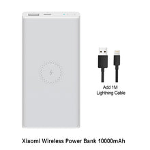 Load image into Gallery viewer, Xiaomi Wireless Power Bank 10000 mAh Qi Fast Wireless Charger USB Type C Mi Powerbank PLM11ZM Portable Charging Power bank
