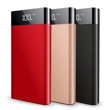 Load image into Gallery viewer, 30000mAh Ultrathin Power Bank Fast Charge Slim Powerbank Dual Usb LED Digital Display Portable Charger for Xiaomi IPhone Huawei
