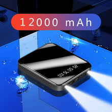 Load image into Gallery viewer, Mini Power Bank 12000mAh Portable Fast Charging PowerBank 12000 Dual USB PoverBank External Battery Charger For Xiaomi Mi iPhone
