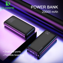 Load image into Gallery viewer, FLOVEME 10000/20000mAh Power Bank For Xiaomi mi 9 Powerbank Charger Dual Usb Port Pover Bank External Battery Poverbank Portable
