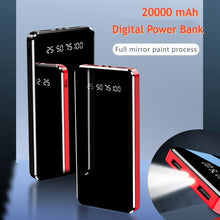Load image into Gallery viewer, Mirror LED Digital Display 20000 mAh Power Bank Portable External Battery Charger 10000mAh Powerbank For iPhone 7 Samsung Xiaomi

