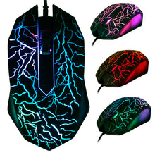 Load image into Gallery viewer, Professional Colorful Backlight 4000DPI Optical Wired Gaming Mouse Mice 3 Buttons USB Wired Luminous Mouse drop shipping

