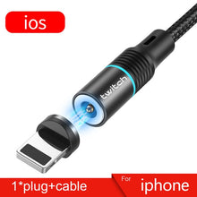 Load image into Gallery viewer, Twitch T01 magnética Micro USB tipo C Cable para iPhone Xiaomi teléfono móvil Cable USB de carga rápida cargador magnético Cable
