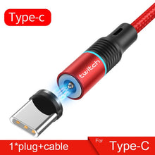 Load image into Gallery viewer, Twitch T01 magnética Micro USB tipo C Cable para iPhone Xiaomi teléfono móvil Cable USB de carga rápida cargador magnético Cable
