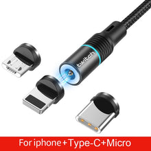 Load image into Gallery viewer, Twitch T01 magnética Micro USB tipo C Cable para iPhone Xiaomi teléfono móvil Cable USB de carga rápida cargador magnético Cable
