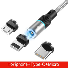 Load image into Gallery viewer, Twitch T01 magnética Micro USB tipo C Cable para iPhone Xiaomi teléfono móvil Cable USB de carga rápida cargador magnético Cable
