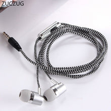 Load image into Gallery viewer, ZUCZUG Earphone for MP3 MP4 Wiring Subwoofer Headset Ear Braided Rope Wire Cloth Rope Earplug Noise Isolating Earphone Handfree
