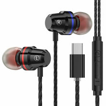 Load image into Gallery viewer, Kuulee earphone Type C Plug In-ear Sport Earphone Headset Earbuds Handfree High bass dual For Huawei P20 pro HTC with microphone
