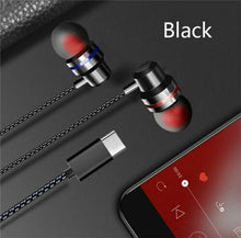 Load image into Gallery viewer, Kuulee earphone Type C Plug In-ear Sport Earphone Headset Earbuds Handfree High bass dual For Huawei P20 pro HTC with microphone
