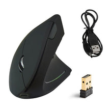 Load image into Gallery viewer, 2.4G Wireless Vertical Ergonomic Optical Mouse, 800 / 1200 /1600 DPI 5 Buttons for Laptop  Desktop  PC Macbook Shark Fin
