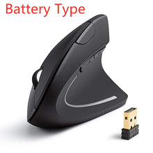 Load image into Gallery viewer, 2.4G Wireless Vertical Ergonomic Optical Mouse, 800 / 1200 /1600 DPI 5 Buttons for Laptop  Desktop  PC Macbook Shark Fin
