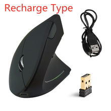 Load image into Gallery viewer, 2.4G Wireless Vertical Ergonomic Optical Mouse, 800 / 1200 /1600 DPI 5 Buttons for Laptop  Desktop  PC Macbook Shark Fin
