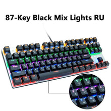 Load image into Gallery viewer, Wired Gaming Mechanical Keyboard Blue Red Switch 87/104keys Anti-ghosting  Russian/US LED Backlit LED For Gamer Laptop Computer
