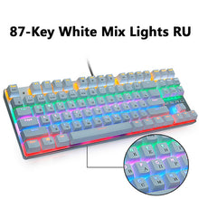 Load image into Gallery viewer, Wired Gaming Mechanical Keyboard Blue Red Switch 87/104keys Anti-ghosting  Russian/US LED Backlit LED For Gamer Laptop Computer
