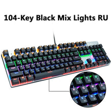 Load image into Gallery viewer, Wired Gaming Mechanical Keyboard Blue Red Switch 87/104keys Anti-ghosting  Russian/US LED Backlit LED For Gamer Laptop Computer
