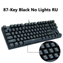 Load image into Gallery viewer, Wired Gaming Mechanical Keyboard Blue Red Switch 87/104keys Anti-ghosting  Russian/US LED Backlit LED For Gamer Laptop Computer
