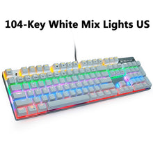 Load image into Gallery viewer, Wired Gaming Mechanical Keyboard Blue Red Switch 87/104keys Anti-ghosting  Russian/US LED Backlit LED For Gamer Laptop Computer
