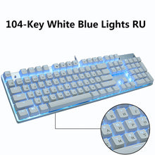 Load image into Gallery viewer, Gaming Mechanical Keyboard 87/104 Keys Russian/English USB Wired LED Backlit Game Keyboards Blue/Red Switch for computer gamer
