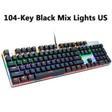 Load image into Gallery viewer, Gaming Mechanical Keyboard 87/104 Keys Russian/English USB Wired LED Backlit Game Keyboards Blue/Red Switch for computer gamer
