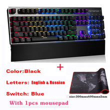 Load image into Gallery viewer, Original CK108 Mechanical Keyboard 104 Keys RGB Switch Gaming Wired klavye LED Backlit teclado for Gamer Computer overwatch dota

