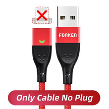 Load image into Gallery viewer, FONKEN Magnetic Micro USB Cable Type C Magnetic Charger Phone Cables for iPhone Samsung Huawei Xiaomi LG Quick Fast Charge 1m 2m
