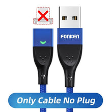 Load image into Gallery viewer, FONKEN Magnetic Micro USB Cable Type C Magnetic Charger Phone Cables for iPhone Samsung Huawei Xiaomi LG Quick Fast Charge 1m 2m
