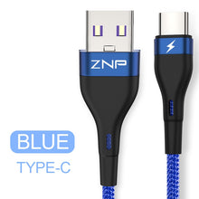 Load image into Gallery viewer, ZNP USB Type C Cable For Samsung S10 S9 S8 A50 Xiaomi Redmi Note 7 Fast Charging USB-C Charger Mobile Phone USBC Type-C Cable

