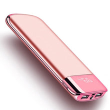 Load image into Gallery viewer, 30000mah Power Bank External Battery PoverBank 2 USB LED Powerbank Portable Mobile phone Charger for Xiaomi MI iphone 8 X Huawei
