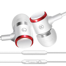 Load image into Gallery viewer, Mobile phone wire headset extra bass straight line PC subwoofer earphones in-ear metal sports music phone earphone with Mic
