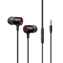 Load image into Gallery viewer, Mobile phone wire headset extra bass straight line PC subwoofer earphones in-ear metal sports music phone earphone with Mic
