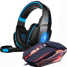 Load image into Gallery viewer, Gaming Headset and Gaming Mouse 4000 DPI Adjustable Stereo Gamer Earphone Headphones + Gamer Mice LED Light Optical USB Wired
