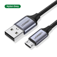 Load image into Gallery viewer, Ugreen Micro USB Cable 3A Nylon Fast Charge USB Data Cable for Samsung Xiaomi LG Tablet Android Mobile Phone USB Charging Cord
