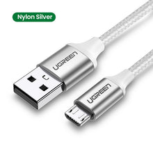 Load image into Gallery viewer, Ugreen Micro USB Cable 3A Nylon Fast Charge USB Data Cable for Samsung Xiaomi LG Tablet Android Mobile Phone USB Charging Cord
