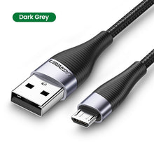 Load image into Gallery viewer, Ugreen Micro USB Cable 3A Nylon Fast Charge USB Data Cable for Samsung Xiaomi LG Tablet Android Mobile Phone USB Charging Cord
