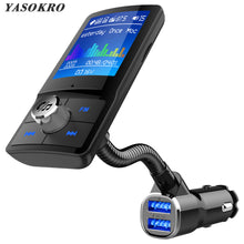 Load image into Gallery viewer, Color Screen FM Transmitter Car MP3 Wireless Bluetooth Hands free Car Kit with QC 3.0 Dual USB Car Charger Support TF &amp; U Disk
