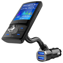 Load image into Gallery viewer, Color Screen FM Transmitter Car MP3 Wireless Bluetooth Hands free Car Kit with QC 3.0 Dual USB Car Charger Support TF &amp; U Disk
