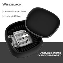 Load image into Gallery viewer, Asometech Fast charger QC 3.0 Powerbank For iphone type c micro usb pd mini power bank adjustable Spring Cable For huawei xiaomi
